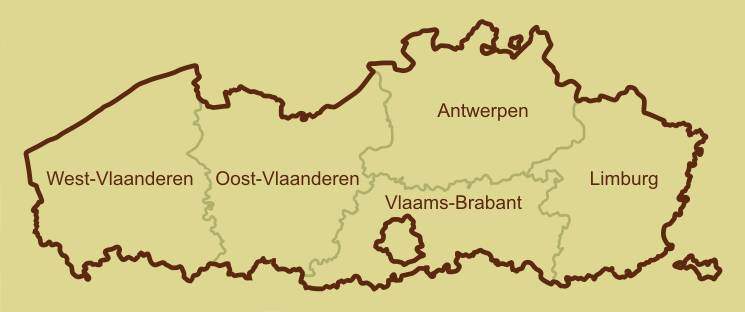 Kaart van Vlaanderen